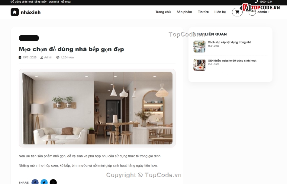 website,web bán đồ dùng,đồ án website